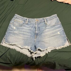 GOOD AMERICAN Distressed Cutoff Shorts Size 15